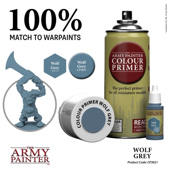 The Army Painter Wolf Grey 400 ml – niebieskoszary podkład w sprayu